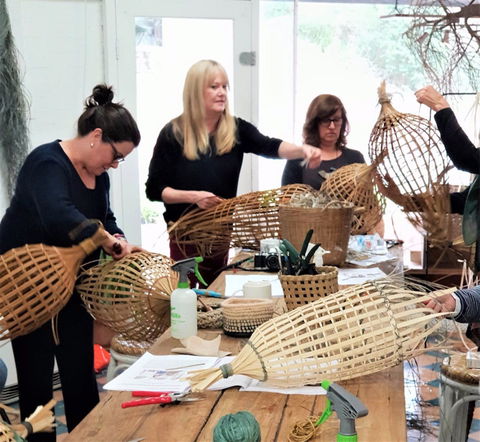 Fish Trap Lampshade Weaving - Accommodation Ballina 0